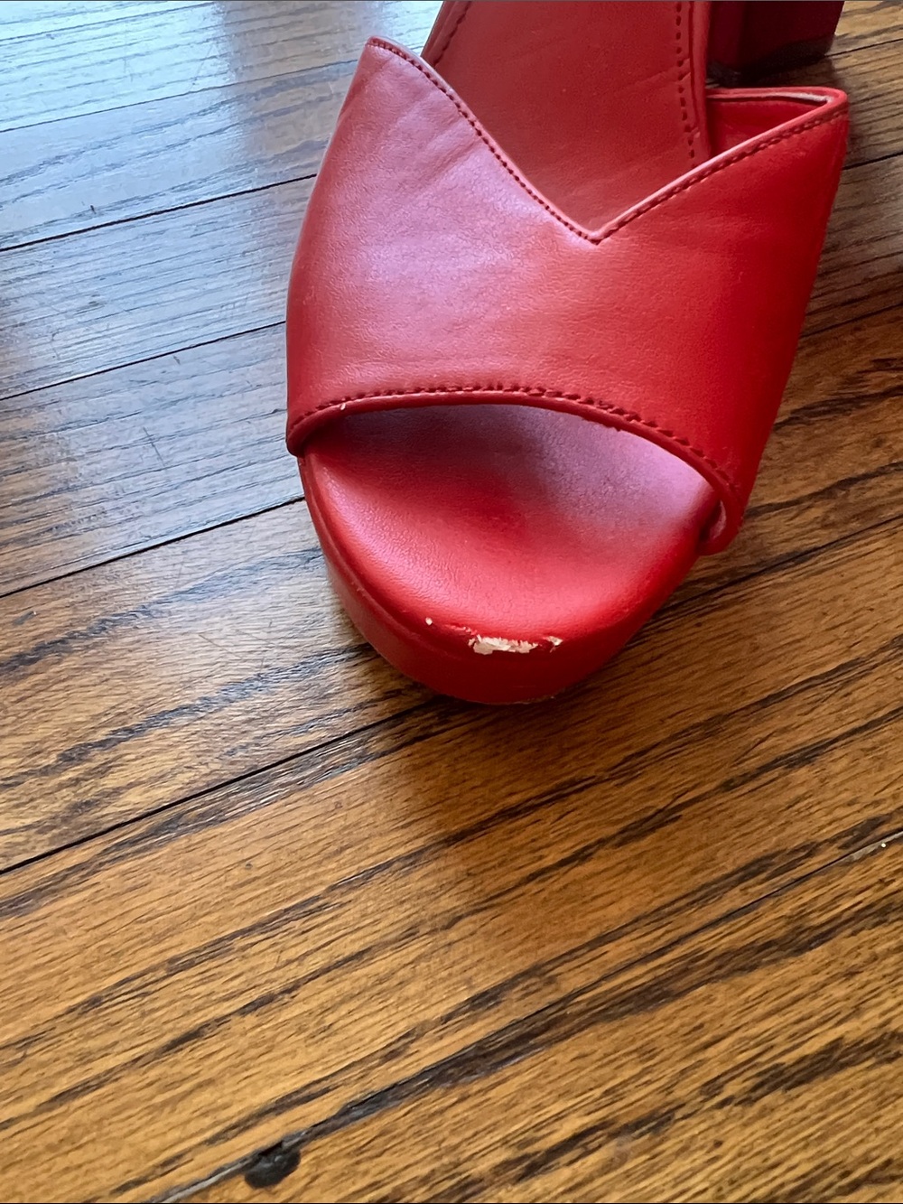 Marc Fisher Red Platform Heels- 7.5 - Picture 3 of 12